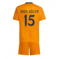 Real Madrid Arda Guler #15 Bortaställ Barn 2024-25 Korta ärmar (+ Korta byxor)